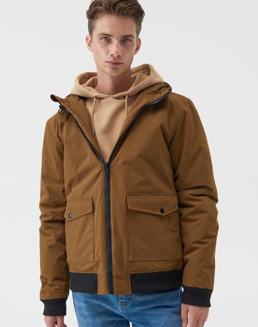 Eco aware hooded transitional jacket