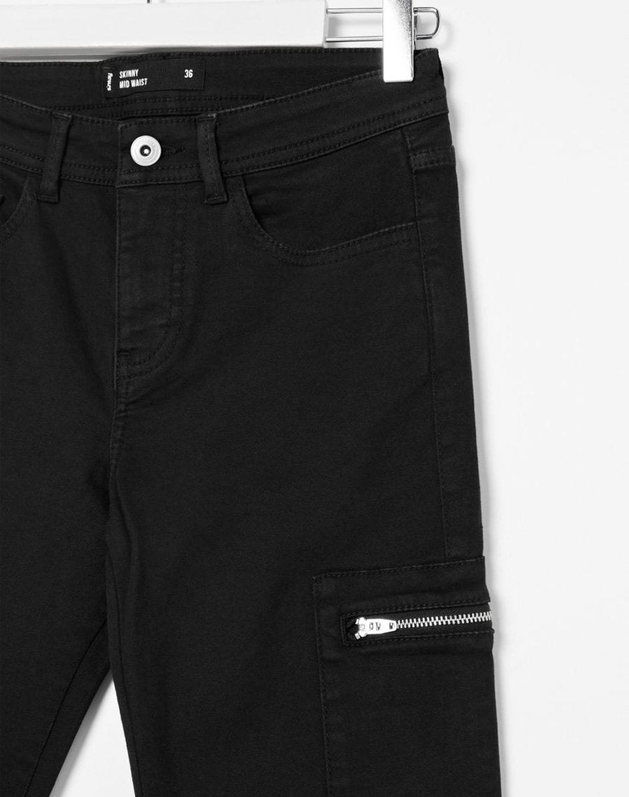 Black cargo jeans