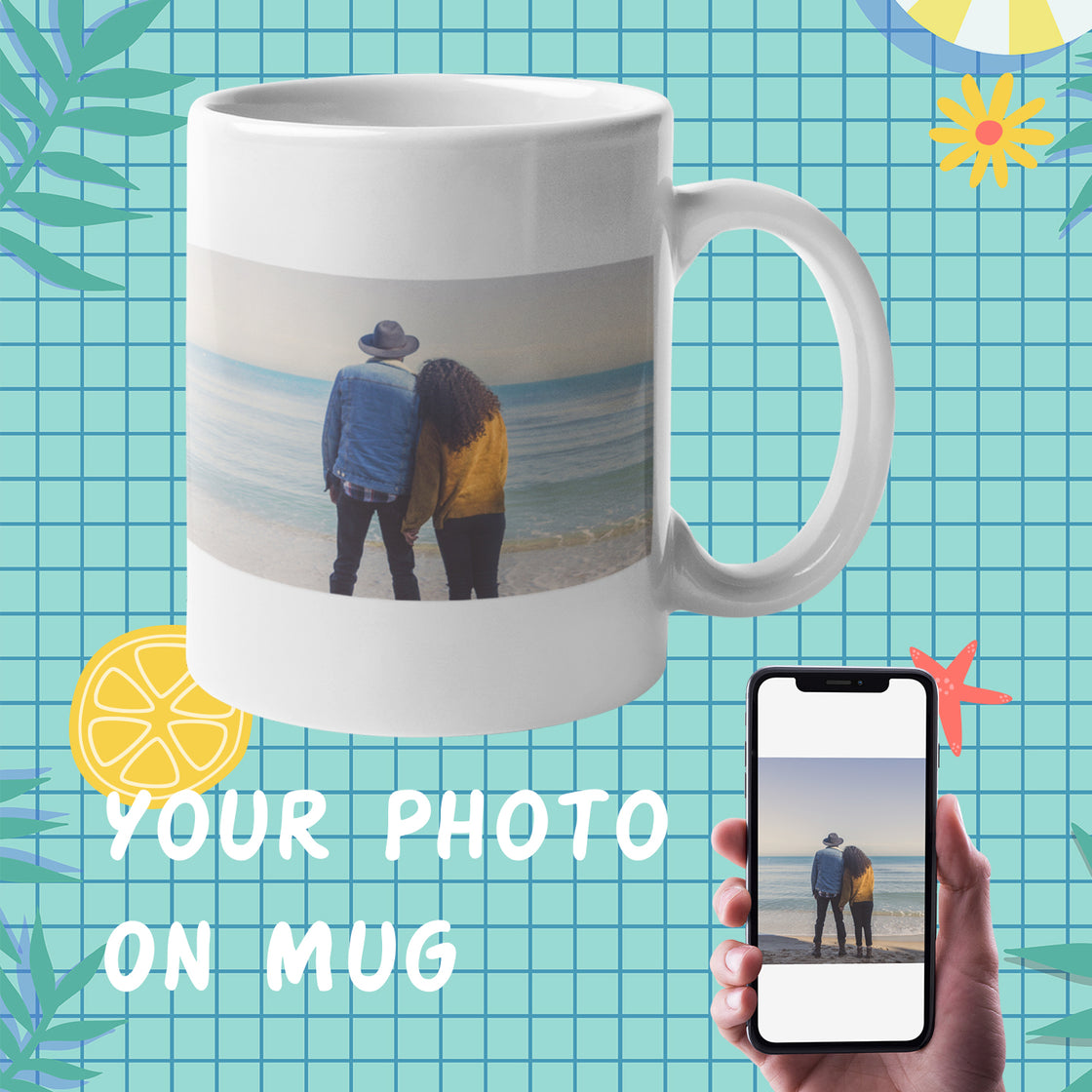 Custom Mugs with Picture Text Personalized Coffee Mug