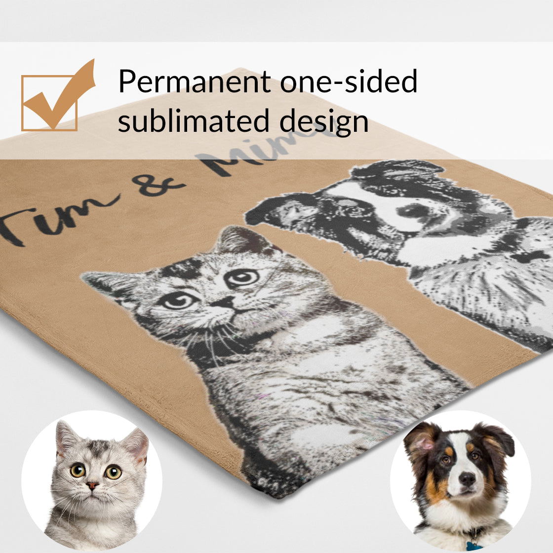 Upload Your Photo Blanket For Dog, Cat, Custom photo Pet, T368